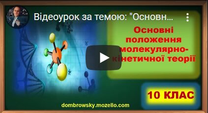 Відеоурок за темою: "Основні положення МКТ"