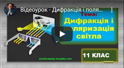 Відеоурок - Дифракція і поляризація світла