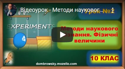 Відеоурок - Методи наукового пізнання