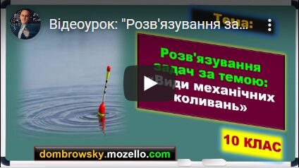 Відеоурок: "Розв'язування задач за темою - Види механічних коливань"