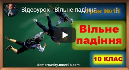 Відеоурок - Вільне падіння